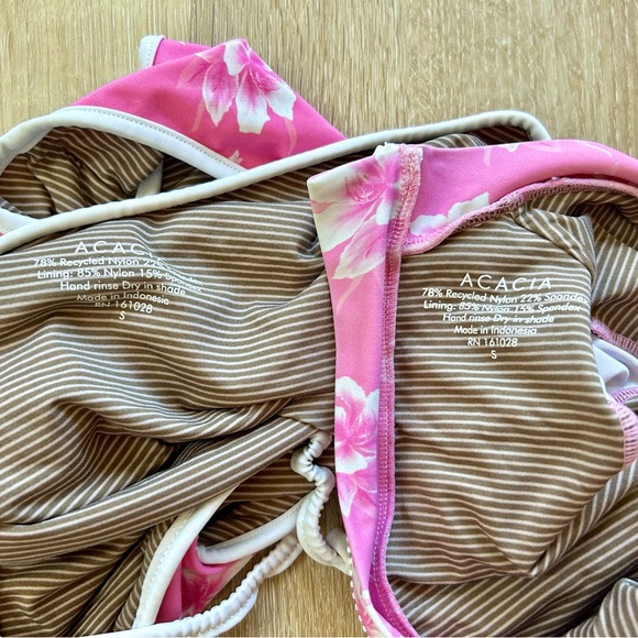 Acacia Swimwear Neon Paradise Mama + Mini Set Sz Small - Picture 2 of 2